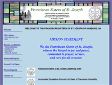 Tablet Screenshot of franciscansistersofsaintjoseph.org